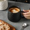 Keramiktasse mit einfarbigem Steinmuster und großer Kapazität, Getränketasse, Kaffeetasse, Milchtasse, Paartassen für den Haushalt, Teetassen, Wassertassen