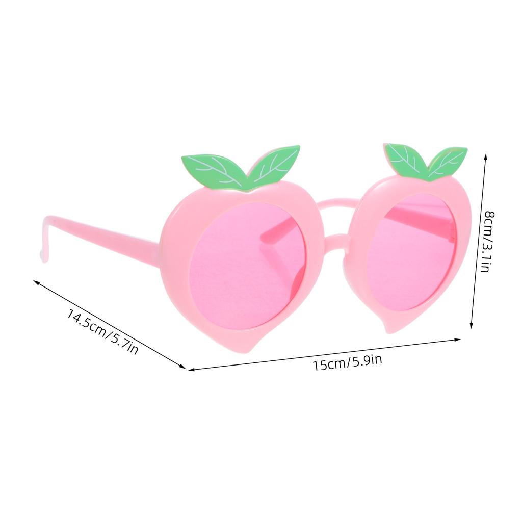 4Pcs Party Glasses Novelty Peach Shape Fun Sunglasses Photo Booth Props Luau Hawaiian Birthday Beach Pool Supplies Funny