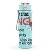 1PC Why Single Text 750ml sports water bottle leakproof straw lid outdoor office home