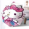 1pc Hello Kitty Automatic Opening/Closing Umbrella with Floral Crown Design - Portable Three-Fold Design, 8-Bone Iron Frame Outdoor Umbrella, Ideal Gi
