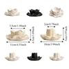 Tray Ceramic Lotus Candle Holder Meditation Decorative Flower Candlestick Vintage Artistic Zen Style Candle Cup Indoor Use