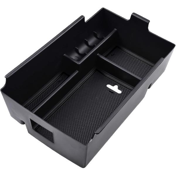 EDBETOS Center Console Organizer Compatible With Chevy Equinox Accessories 2018 2024 Ert Tray Interior Secondary Armrest Storage Box ABS, Black