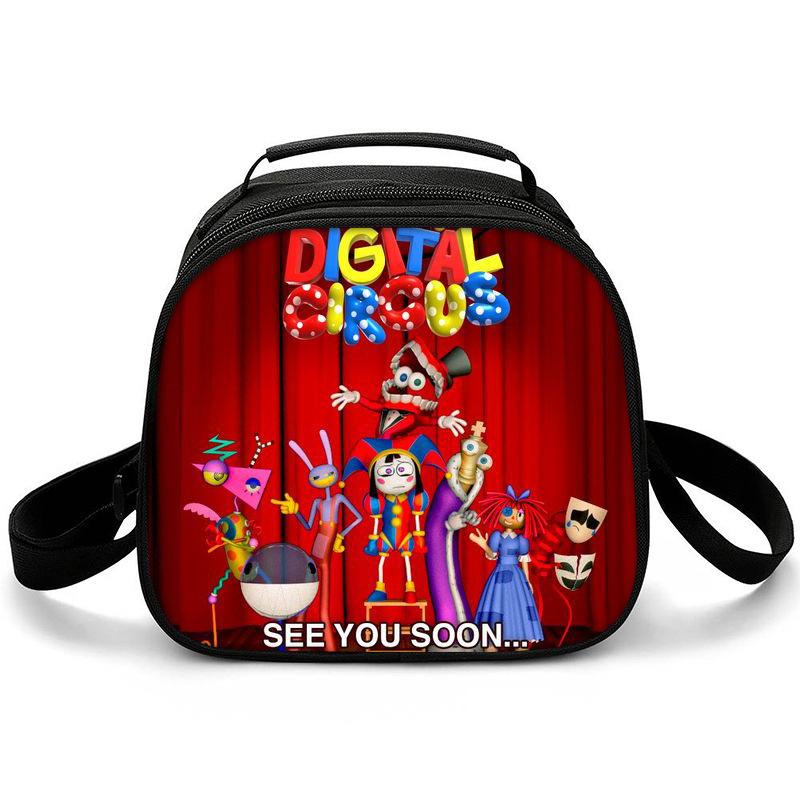 Magic Digital Circus Lunch Bag Student Ice Bag Children'S Meal Box Bag Handheld Shoulder Bag Cartoon Meal Bag