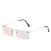 Square Sunglasses, Personalized Rimless Rice-Ordered Square Glasses, Street Photography Marine Sunglasses For Women