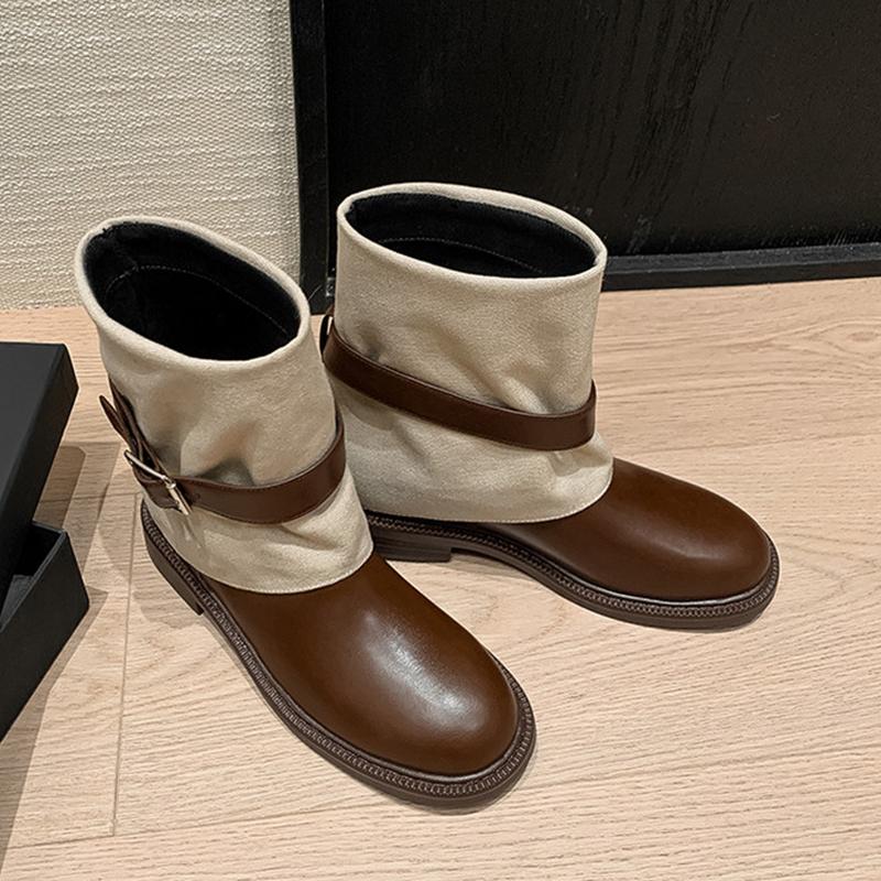 

Ankle Boots for Women s Flats Designer Buckle Shoes Winter Fashion Gothic Boots New Walking Dress Leather Mujer De Botas 39