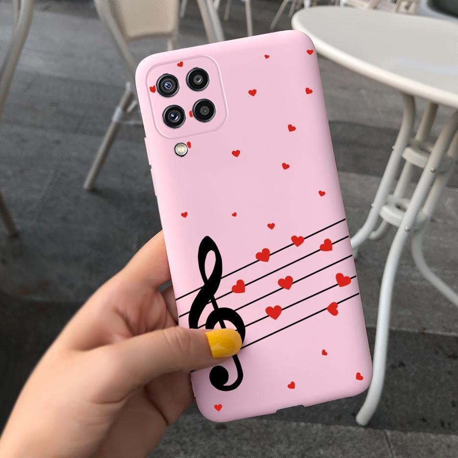For Samsung Galaxy M32 Case Samsung M12 Soft Silicone Flower Phone Case For Samsung M32 M325F Cover Galaxy M 12 32 M12 TPU Funda