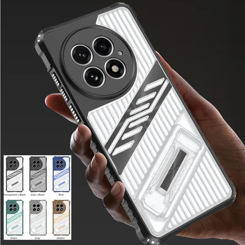 Anti-slip Kickstand Case For OnePlus 13 One Plus 13R Cover Stand Holder Transparent Shell Fundas Coque