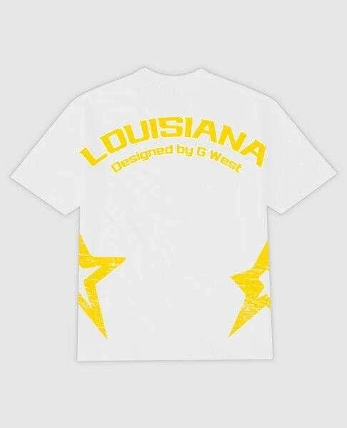 G West Oversize Louisiana Arch Logo Black Tee Gwdtfl9057 - 2 Colors S