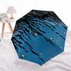 1pc Ocean Waves Automatic Open/close Folding Compact Umbrella, 8-Rib Sturdy Canopy, Lightweight Portable, Everyday Use, Gift, Outdoor Umbrella, Travel