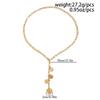 SHIXIN Metal Coin Round Long Pendant Necklace for Women Vintage Tassel Chain Necklace Party Jewelry on Neck Choker Accessories