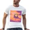Yellow Purple Abstract Art T-Shirt Man T Shirt Cotton Man T Shirt Summer T Shirt Man Luxury T-s