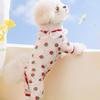 Puppy Insect Proof Jumpsuit Summer Breathable Mesh Dog Clothes Teddy Strawberry Pattern Four Legged Clothing Cuter Bichon Cover