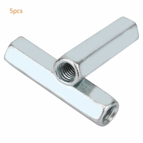 M6 Nuts, Coupling Nuts, 5-Piece Set, M6*40 Long Rod Nuts, Hex Sleeve Nut Standoffs, Threaded Fasteners
