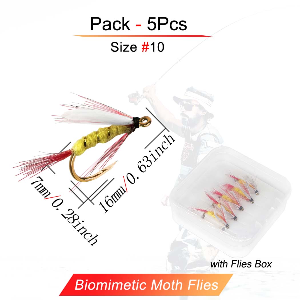 

5/10 шт./коробка форель реалистичная мокрая мушка красная приманка искусственная приманка для ловли насекомого приманка крючок 5Pcs/Box