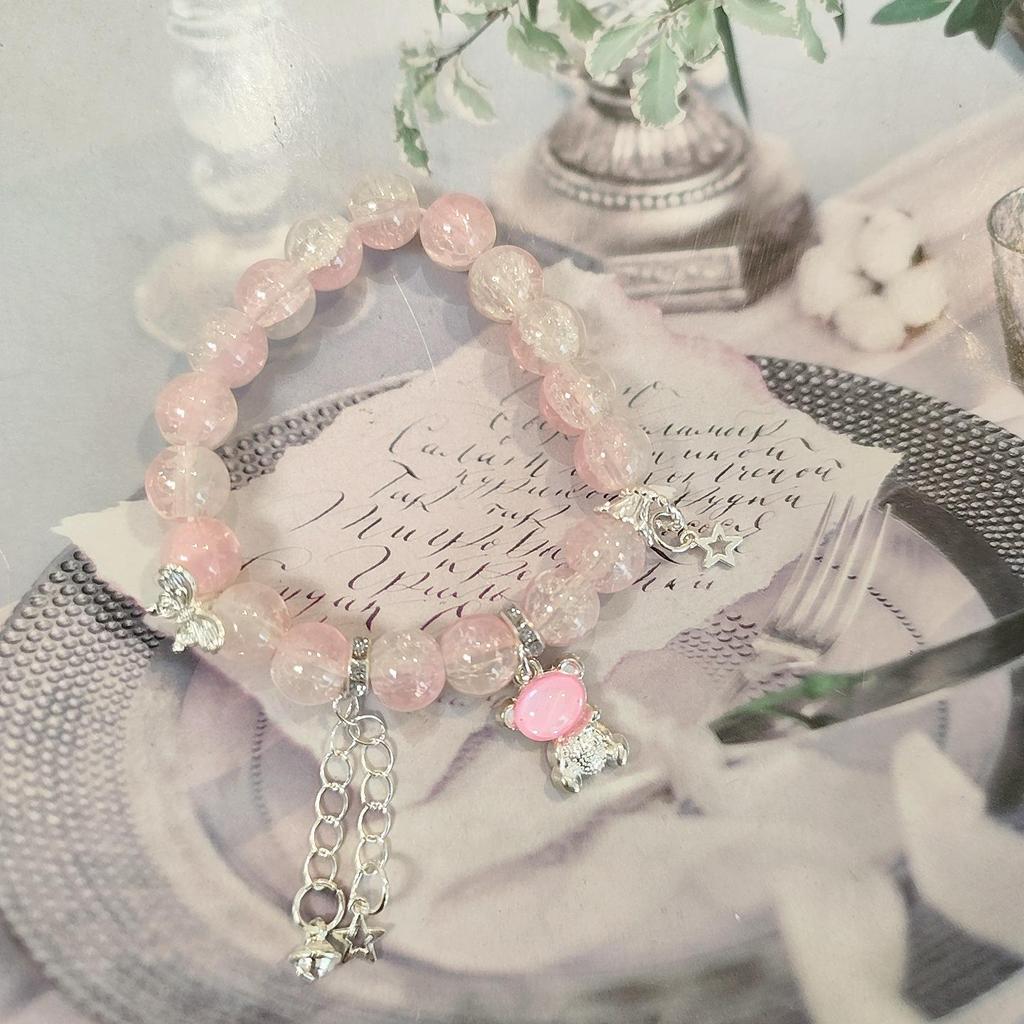 Festive Holiday Christmas Tree Bracelet with Lampwork Beads