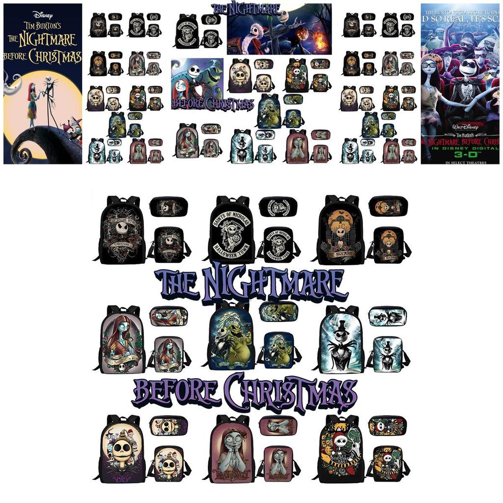 New Cross-border Backpack Set For Christmas The Nightmare Before Christmas Theme