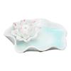 Incense Stick Holder Ceramic Flower Shape Home Decoration Incense Burner Catcher Tray White