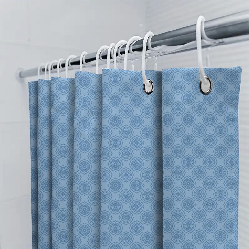 Luxurious 3D Printed Shower Curtain Waterproof Fabric Decorative Home Bathing Room Accessories Multicolor Floral Pattern Design