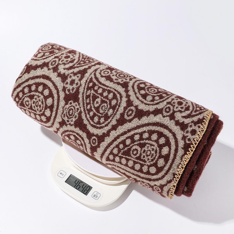 Autumn/Winter Double-Sided Slit Shawl - Leopard Print & Polka Dot Warm Cloak for Women