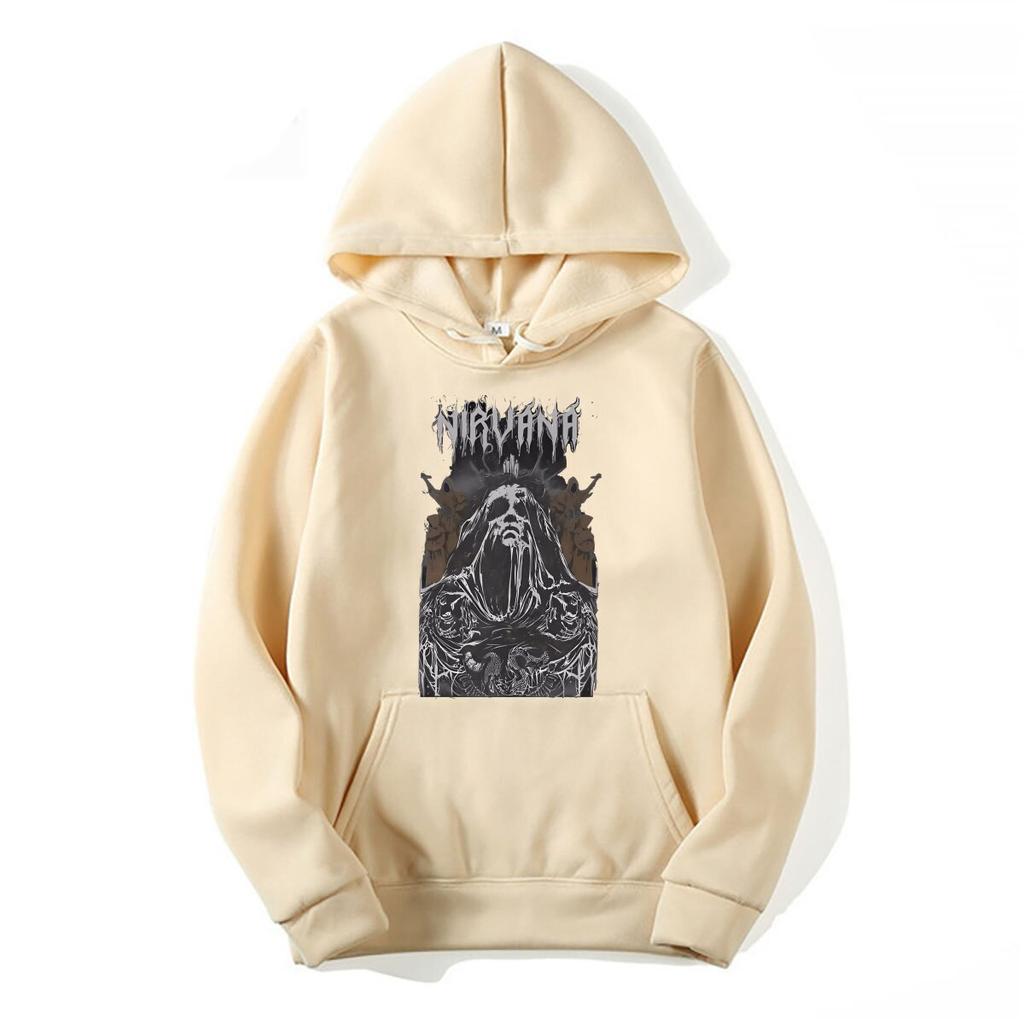 Washed hoodies Rock Band Legend 80s Hip Hop Cool hoodies Oversize Nirvane long Sleeve Graphic Tops hoodies