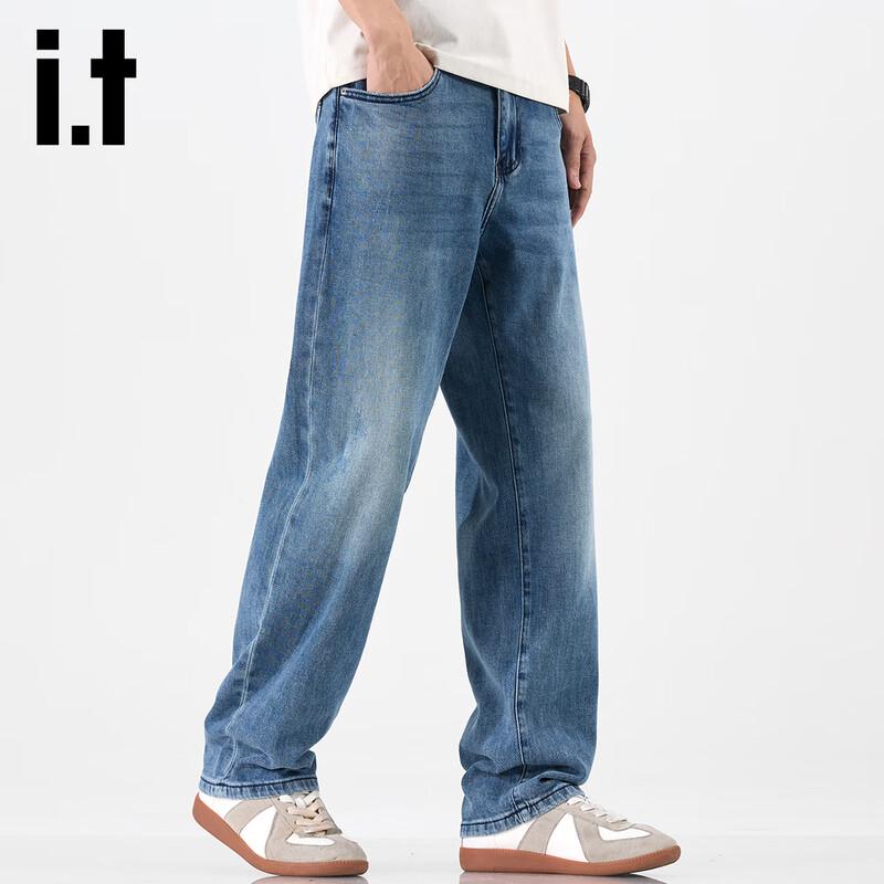 Izzue IT Men's American High Street Straight-Leg Stretch Jeans
