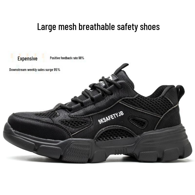 All-Season Steel Toe Safety Shoes: Waterproof, Non-Slip, Anti-Smash & Puncture-Resistant, Wear-Resistant, Comfortable Work Footwear.