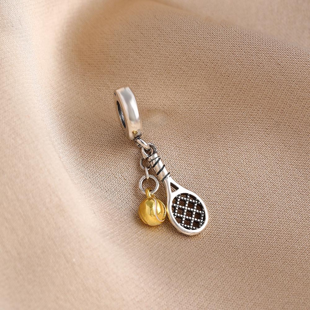 925 Silver Football Beads Roller Skates Baseball Golf Pendant Fit Original Bracelet Accessories DIY Jewelry Women Boxing Charms
