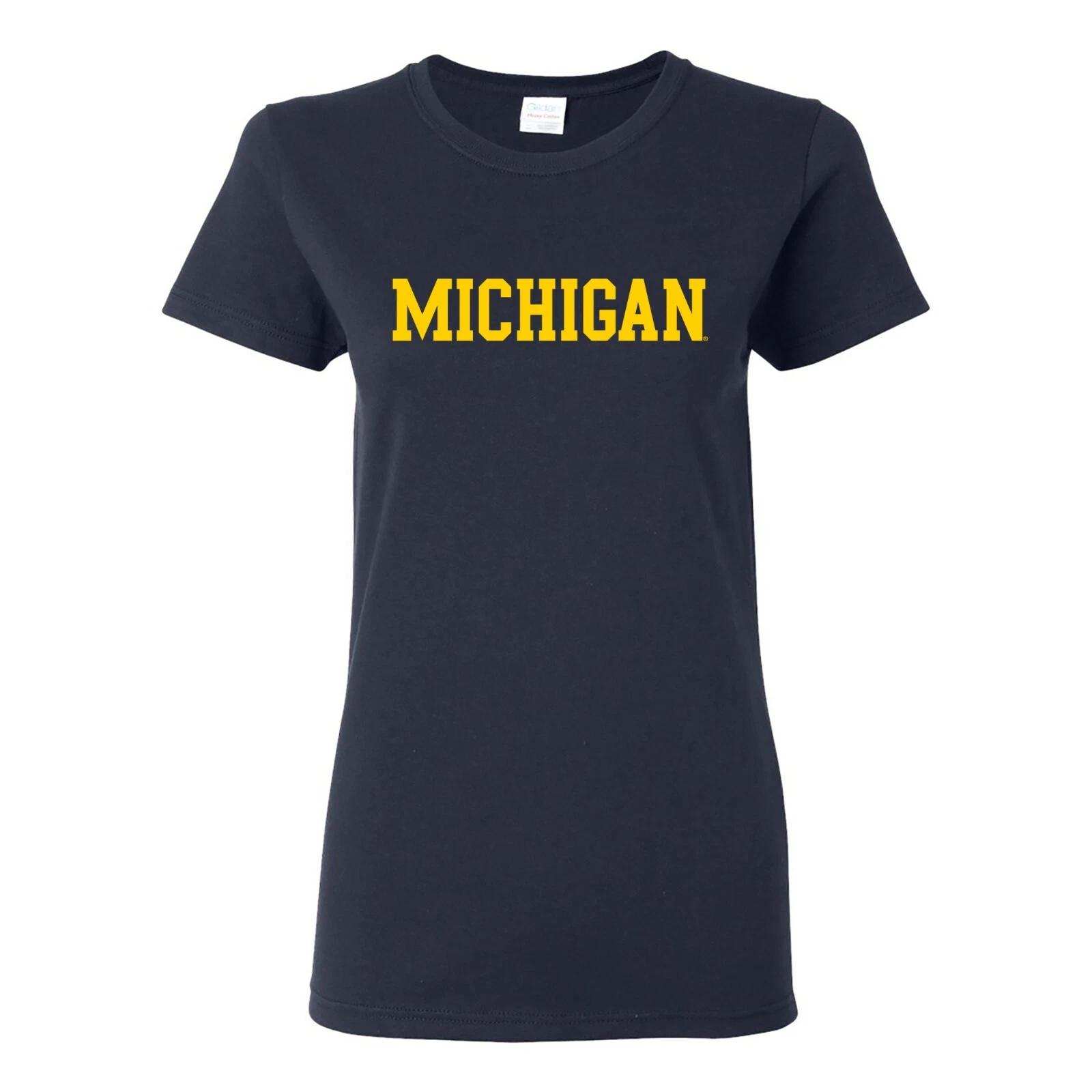 University of Michigan Wolverines Basic Block Womens Shirt L