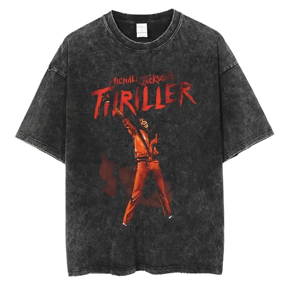Michael Jackson TShirts Washed Cotton Unisex Graphic Print MJ Tees XL