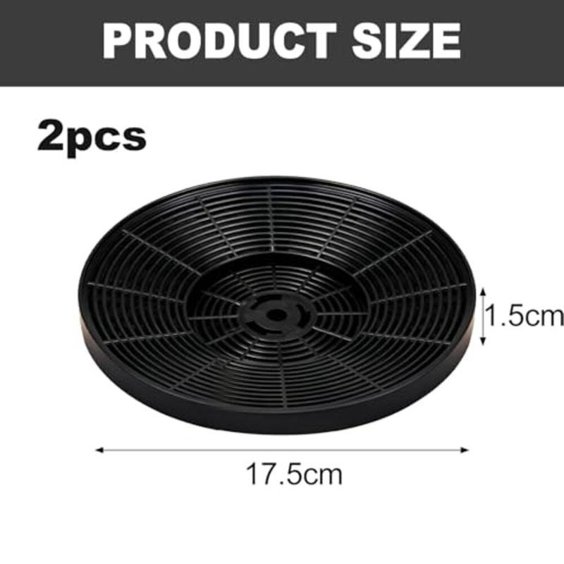 2 Pièces Filtres à Charbon Actif Filtres de Hotte Pour CCA52WH Pour CHA15 Hotte de Cuisson Filtres d'Extracteur de Cuisine Ronds 175mm