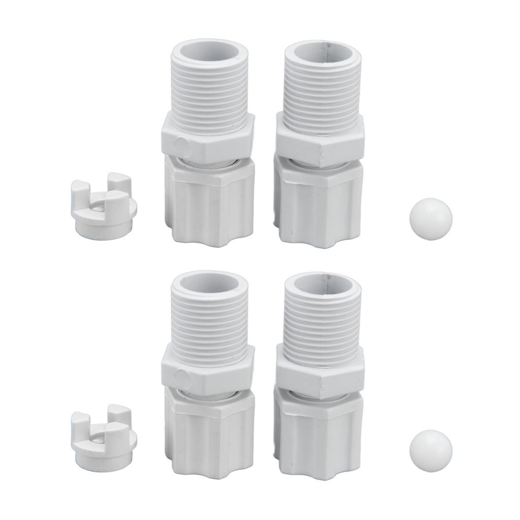 2sada Zpětný ventil Vstupní šroubení Adaptér Sestava Příslušenství pro čištění bazénu pro HAYWARD
