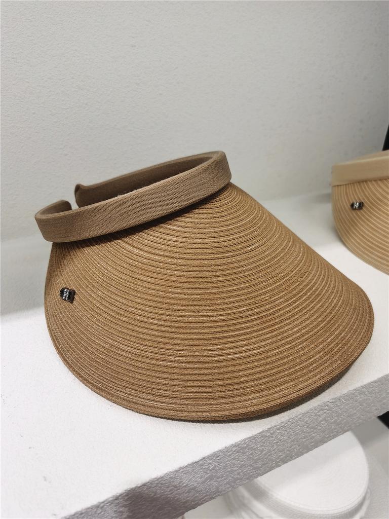 Sonnenhut aus Stroh mit breiter Krempe – atmungsaktiver, verstellbarer, elastischer Pferdeschwanz-Strandhut für Damen, perfekt für Outdoor-Aktivitäten