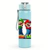 1PC Mario And Luigi Brother Duo 750ml Color Plastic Water Bottle Leakproof Flip Straw Lid For Sports Office Home Use