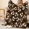 Lightweight Flannel Throw Blanket Leaf Pattern, Soft & Cozy, Warm for Home Decor, Car Portable, Ideal for Holiday Use (Christmas, Halloween)