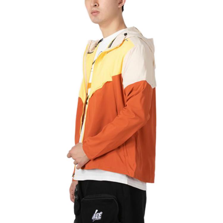 Nike Veste à manches longues avec empiècement contrasté et protection solaire pour homme Jaune CZ9071-234