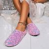 Mode Bling Frauen Wohnungen Maultiere Schuhe Hausschuhe Herbst Mode Casual Schuhe Frauen 2024 Trend Wanderschuhe Gemütliche Kleid Chaussures Femme