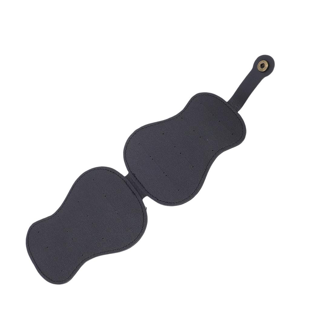 Guitar Shaped Guitar Pick Holder Stylish PU Leather Picks Storage Bag for Guitar Lovers 18 Slots