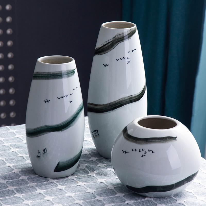 Moderní čínská keramická váza na sušené květiny – Kreativní domácí dekorace