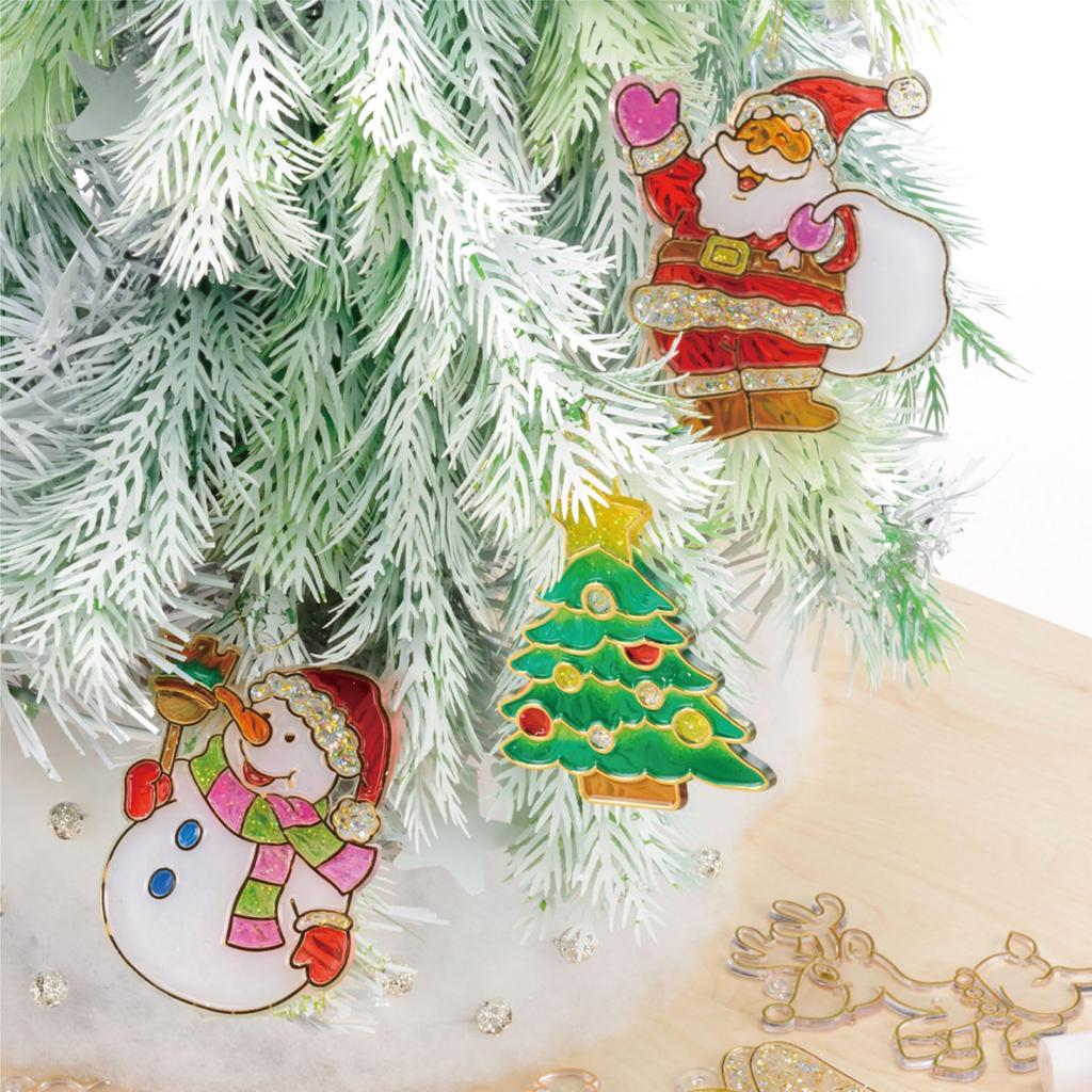 Yamato Glass Deco Ornament Plate Pack Christmas GDP-X1