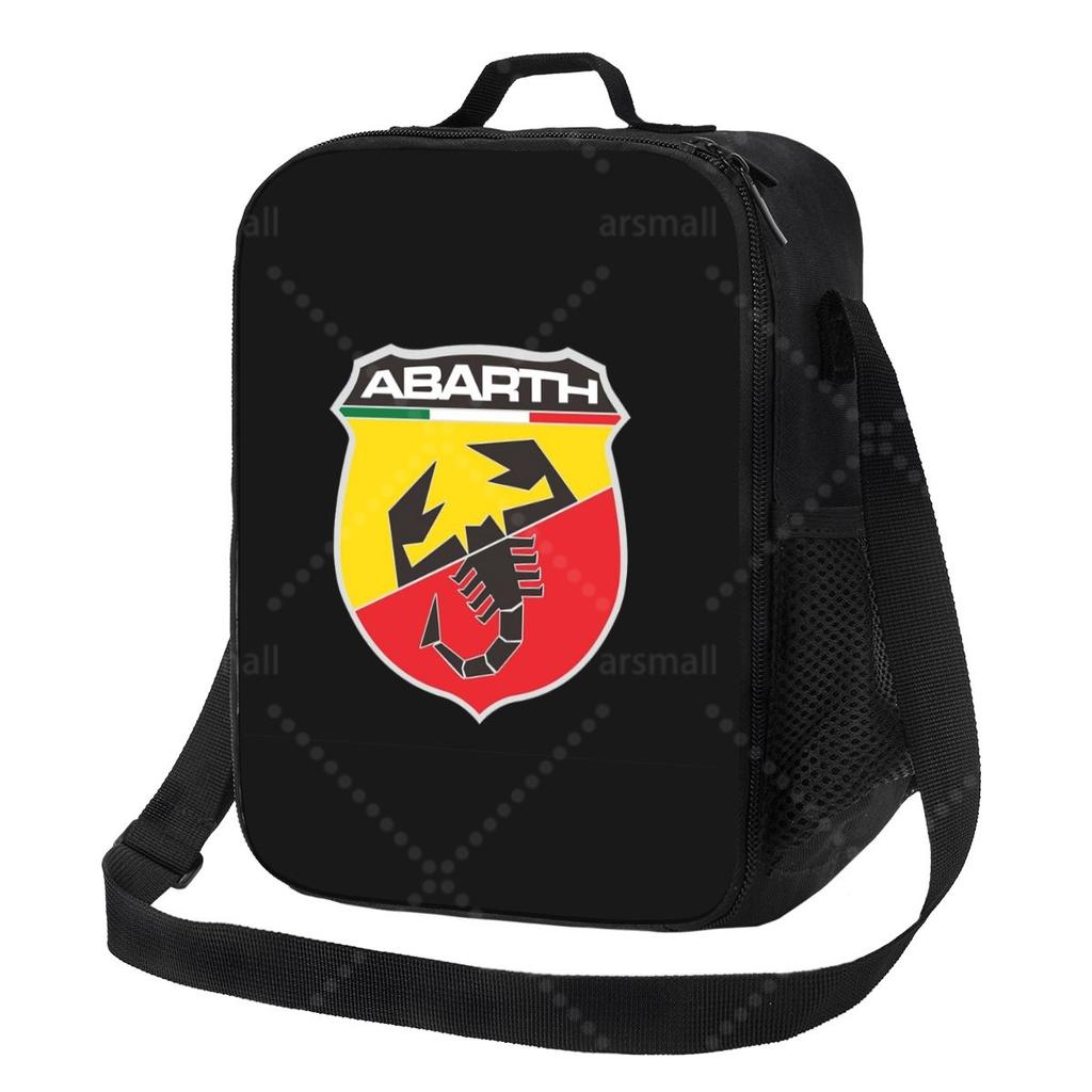 Nyanhif Personalisierte Abarth Automobil Logo Lunchtasche mit Verstellbarem Schultergurt Wiederverwendbare Thermische Bento Tasche für Arbeit Picknick