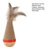 Wooden Cat Toys with Feathers Sisal Cat Scratcher for Indoor Cats Solid Wood Base Tumbler Toy Interactive Cat Toy Relieves Boredom and Sharpens Claws