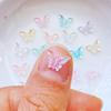 100Pcs New Cute 7*10mm Resin Mini Plated Butterfly Flat Back Cabochon Scrapbook Kawaii DIY Embellishments Accessories