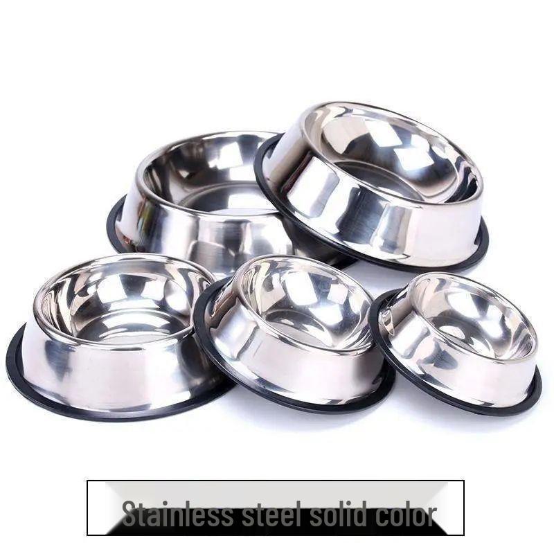 Anti-Spill Stainless Steel Pet Bowl for Dogs & Cats - Available in Small & Large Sizes