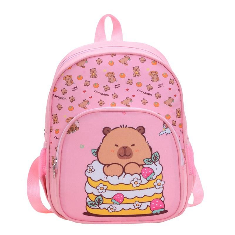 Kindergarten Primary School Students Schoolbag Cute Cute Kapibara Boys And Girls Backpack Large Capacity Children'S Backpack Tide
