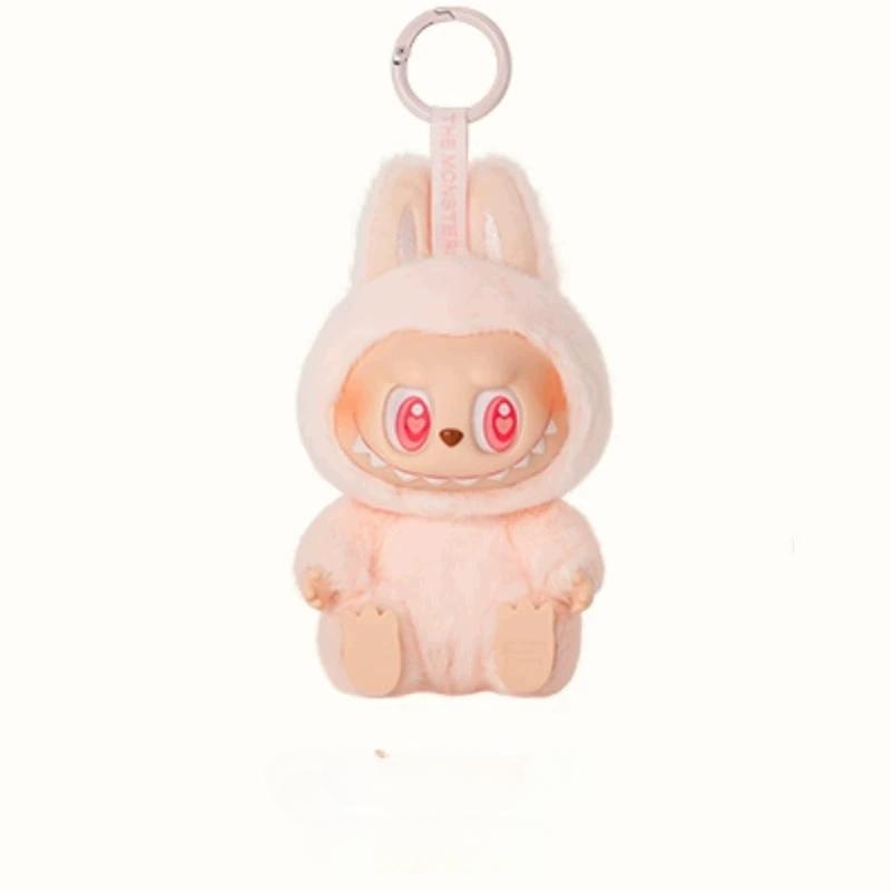 

Labubu Присядь Виниловая плюшевая фигурка-брелок в слепой коробке, Виниловые плюшевые подвески-брелоки, Плюшевая игрушка-кукла Labubu 2-го поколения для украшения дома, розовый