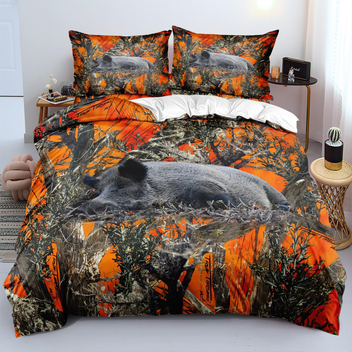 Animal Series Digital Printing Three-Piece Set 3D Grinding Three-Piece Set 90 * 200 three-piece set