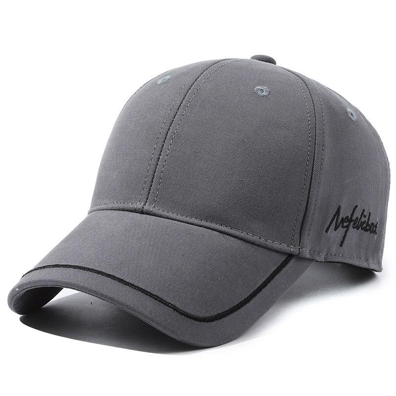

Весенне-осенняя мужская шляпа, уличный солнцезащитный козырек, солнцезащитный крем, бейсбольная кепка с вышивкой букв, рыбацкая шляпа, козырек серый
