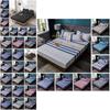 Elegant 3pcs Printed Fitted Sheet And Pillowcases Set With Floral Print Design