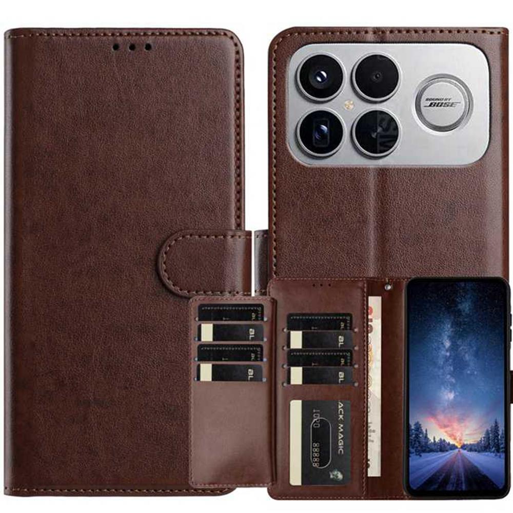 For Xiaomi Redmi K90 5G Wallet Phone Case Stand PU Leather Folio Flip Cover with 8 Card Slot