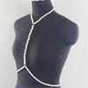 Luxurious Chest Chain for Women Artificial Pearls Choker Chain Necklace Body Chain Night Club Body Jewelry for Formal